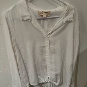 White Button-Up Blouse